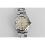 A 1971 Rolex Oyster Precision stainless steel manual wind wristwatch having silvered dial with baton