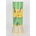 A Clarice Cliff 'Kelverne' vase, of cylindrical form, on a splayed foot 25.5cm h Condition:
