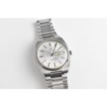 A circa 1979 gents Omega Seamaster automatic stainless steel wristwatch having silvered dial with