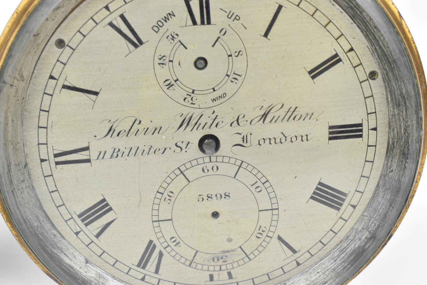 Marine chronometer parts to include a Kelvin White & Hutton part chronometer numbered 5898 with 4" - Image 5 of 8