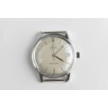A circa 1966 gents Omega automatic Seamaster stainless steel wristwatch, having a silvered dial with