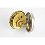 An early Victorian silver pair case pocket watch having a verge escapement, signed 77544, F, London,