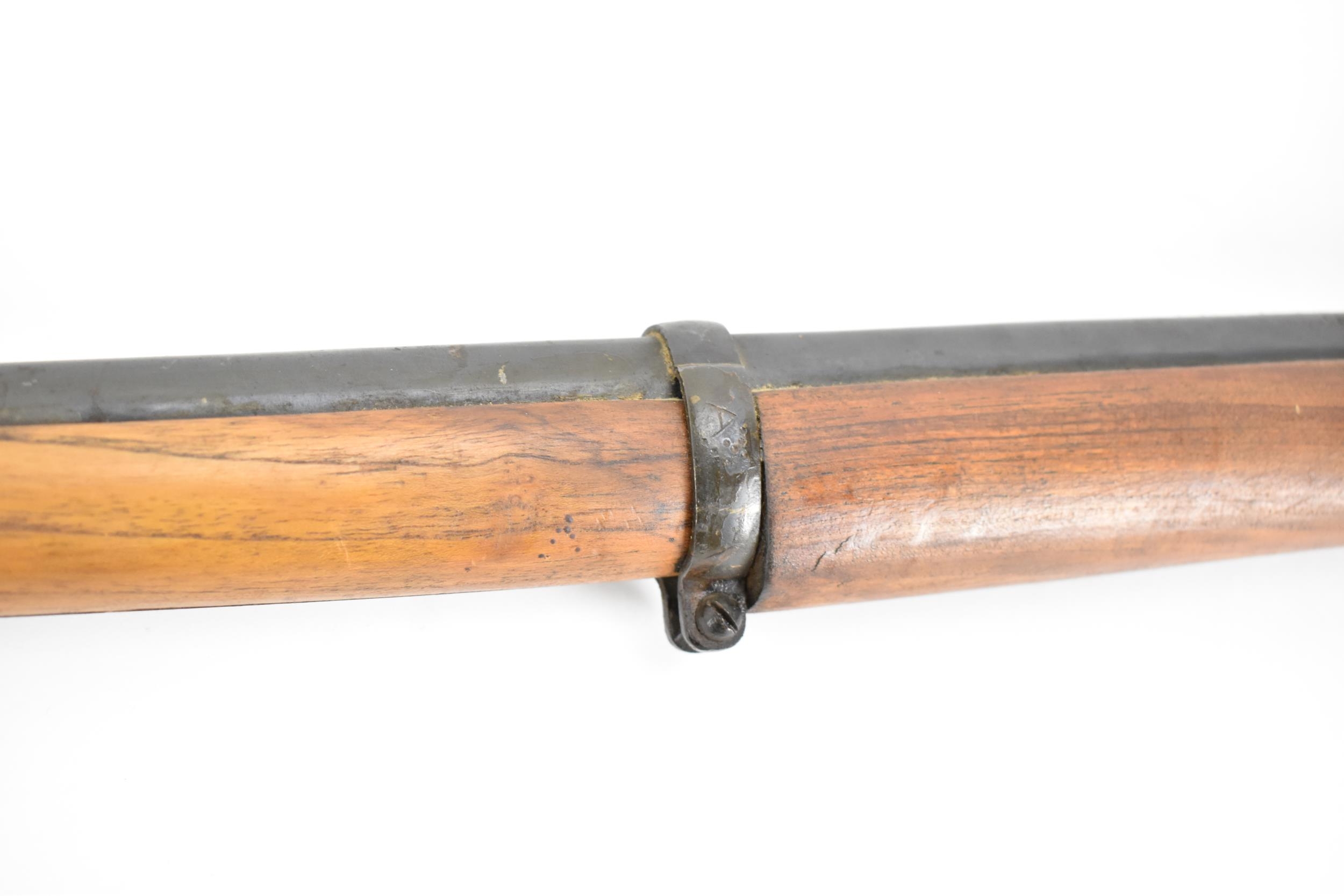 Two Victorian percussion muzzle loading muskets to include one stamped with a crown to left of - Image 24 of 25
