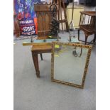 A 20th century oak chair in the Gothic style, together with a plank constructed wall hanging clothes