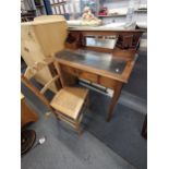 An Edwardian mahogany writing table, together with a chair Location: