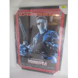 Terminator 2 film poster, framed and glazed Location: