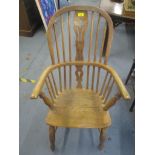 An 18th/19th century beech and elm Windsor chair A/F Location: