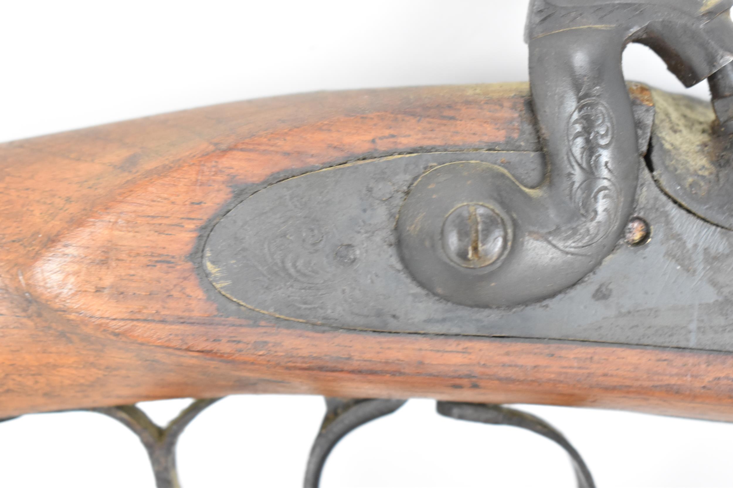 Two Victorian percussion muzzle loading muskets to include one stamped with a crown to left of - Image 17 of 25