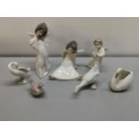 Lladro to include three angels, a Robin and a Goose, together with a Nao Swan and Goose Location: