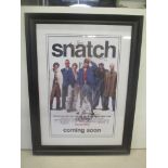'Snatch' film poster, signed by the six leading actors including Brad Pitt, Jason Statham and