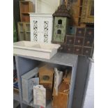 A mixed lot to include small display units miniature chests of drawers and other items Location: