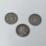 A 1708 Queen Anne 'SEPTIMO' half crown together with William IV 1834 and 1836 half crown Location: