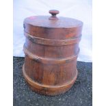 A 19th century oak flour barrel 28.5cm h x 26cm w Location:
