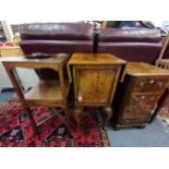 A mixed lot of furniture to include a 19th/20th century mahogany bookcase 203cm h x 114cm w x 37cm