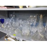 Mixed glassware to include Champagne flutes and decanters Location: 9:4