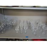 A selection of cut and acid etched table glass Location: