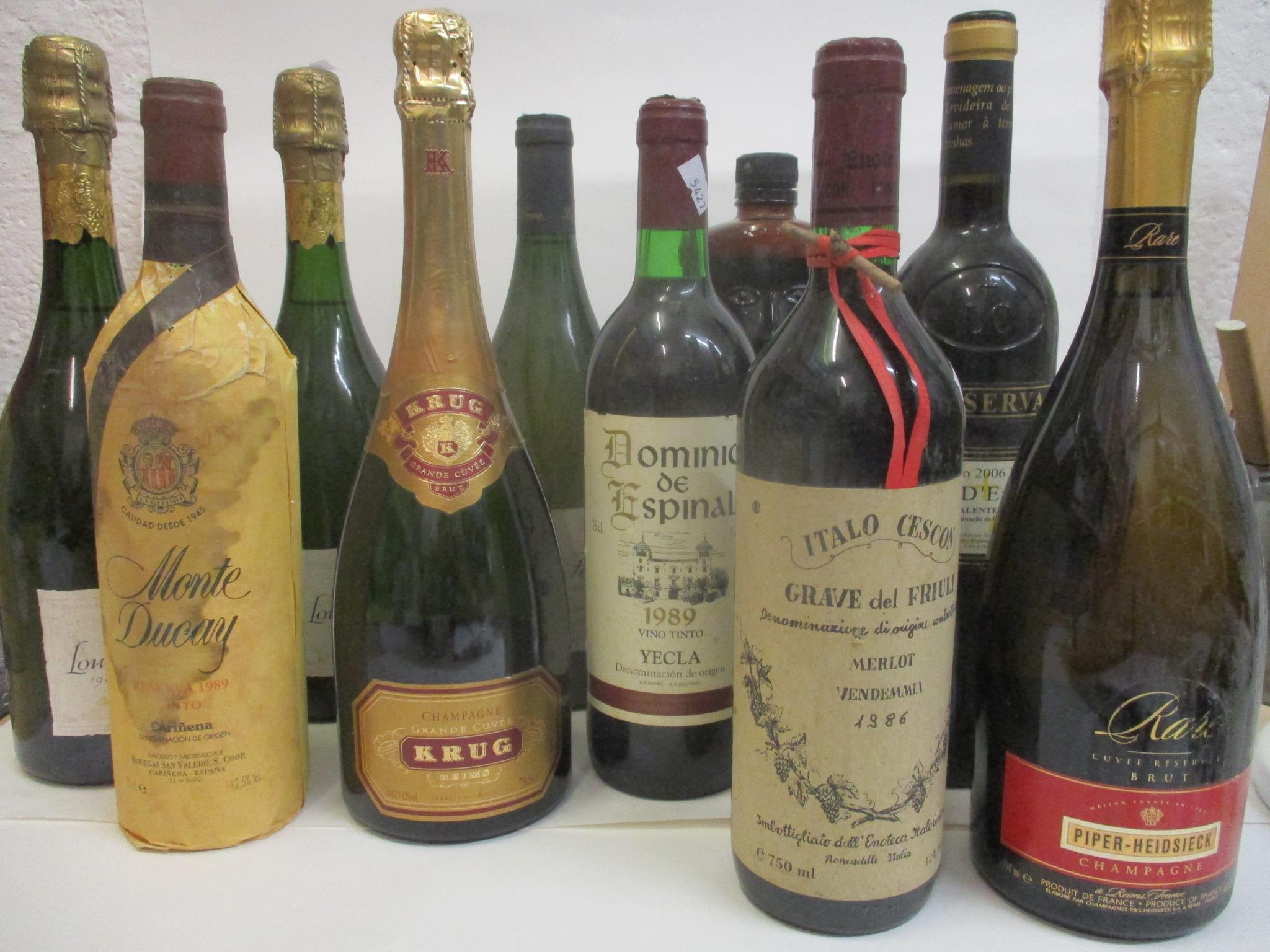 A selection of ten mixed bottles to include Grave del Friuli Merlot, 1986 and Piper Heidsieck - Image 3 of 3