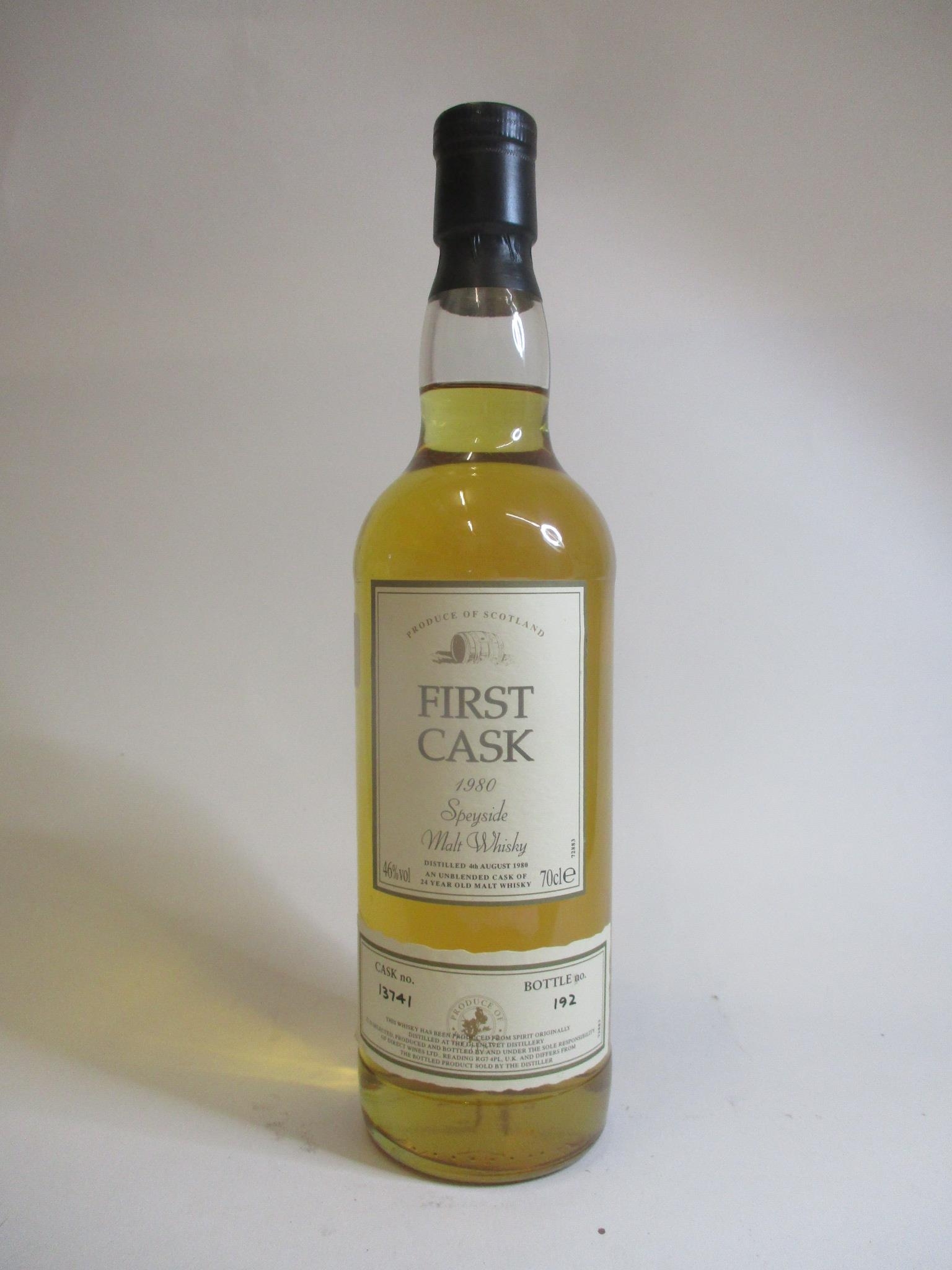 One bottle of First Cask 1980 Speyside Malt Whisky, 70cl, Cask No. 13741