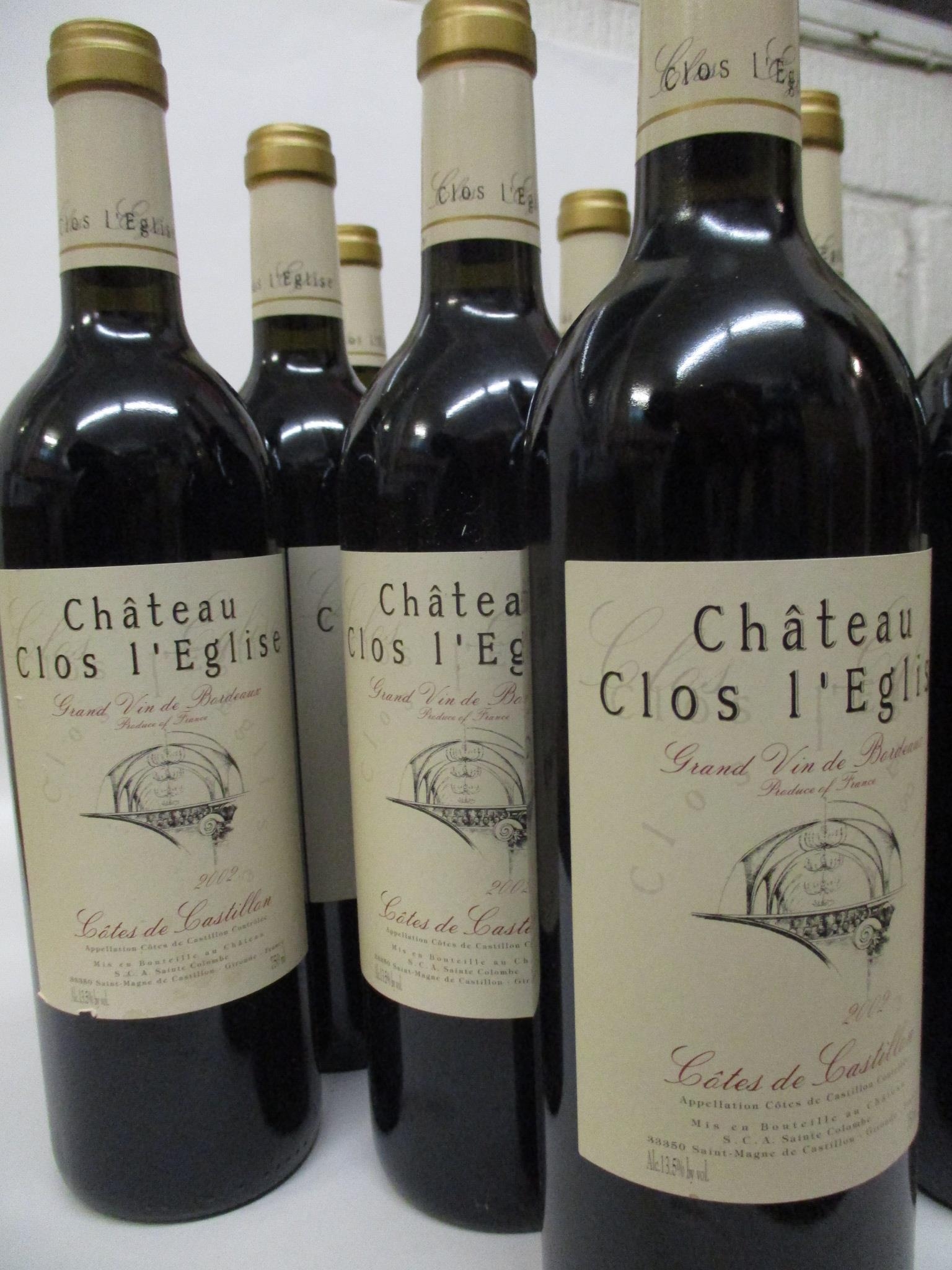 Ten bottles of Chateau Clos l'Eglise, Bordeaux 2002 - Image 2 of 2
