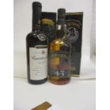 One bottle of Canadian Club whisky, 75cl, two bottles of Lochindaal