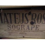 Eight bottles of Mateus Rosé in original case