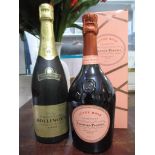 Two bottles of Champagne to include a Bollinger La Grande Annee, 1985 and Laurent Perrier cuvee