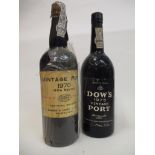 Two bottle of vintage port to include Dow 1975, Alto Douro 1970