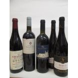 Five bottles of Italian wine to include Amorone