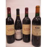 Two bottles of Pavillon Rouge 1998 Du Chateau Margaux, a single bottle of Les Closiers Chateauneuf-