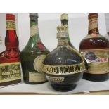 Five bottles of mixed liqueur to include Benedictine, Drambuie