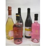 Five mixed bottles to include Wine Society's Vacqueyras, 2012 and Rose Liqueur
