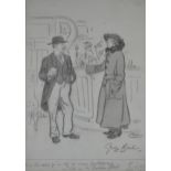 George Belcher, ex 'Punch' magazine cartoonist (1875-1947) - a cartoon of a man and a woman stood at