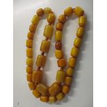 A Bakelite Butterscotch bead necklace 208.6g