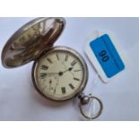 A Camerer Kuss & Co silver pocket watch, Swiss made, having an cream coloured dial with the