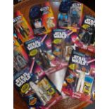 Nine Star Wars figures by Justtoys, bendable, in original packing, Location: A3B