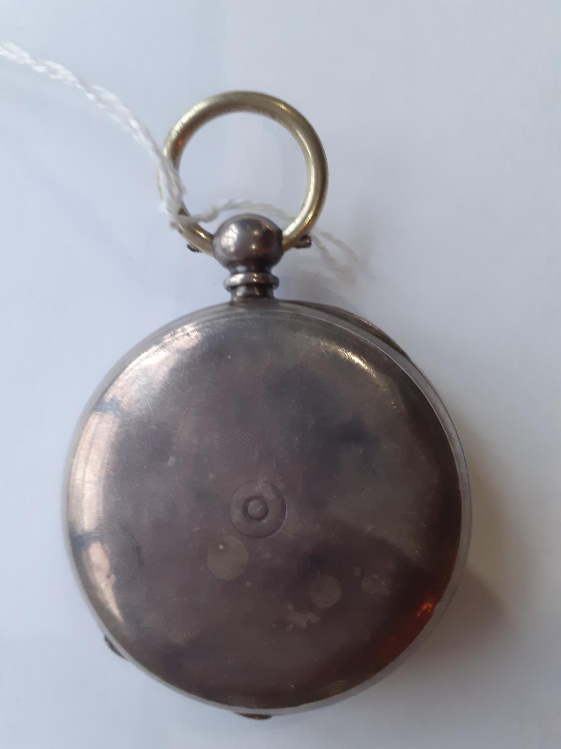 A Camerer Kuss & Co silver pocket watch, Swiss made, having an cream coloured dial with the - Image 5 of 5