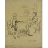 George Belcher, ex 'Punch' magazine cartoonist (1875-1947) a cartoon of two women sat at a table,