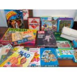A quantity of 1970s toys and games, together with a 1969 Rover magazine and two 1980s Mad comics,