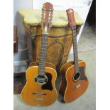 Two acoustic guitars to include an EKO guitar and a twelve string guitar