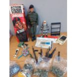 An Action Man Commander (talking ability not working) in original box with accessories, and