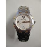 A ladies Maurice Lacroix steel and gold quartz wristwatch