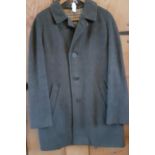 Aquascutum-A late 20th Century gents pure new wool herringbone coat, 38" chest x 35" long, having