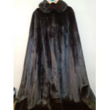 Revillion-A late 20th Century 'Blackglama' mink full length cape, approximately 36" chest x 45"
