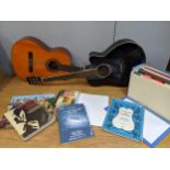 A Liberty by Tanglewood guitar model TL SFCE GBK, and an Antonio Lorca, each in a carrying case,