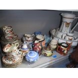 A mixed lot of china to include Wedgwood china, Jasperware, Doulton wash set, Victorian tea service,