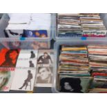 Three crates of assorted 7 inch singles Location: A2B