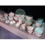 A Poole two tone mint green and seagull grey part dinner, tea and coffee sets, Location 3:3