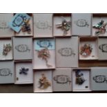 A collection of 9 American Kirk Folly Fantasy costume brooches to include Twinkle the Tooth Fairy