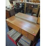 John and Sylvia Ried for Stag, a teak Cantata dressing table, with adjustable mirror, two long and