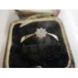 An 18ct yellow gold and diamond solitaire ring, total weight 2.9g Location: Cab